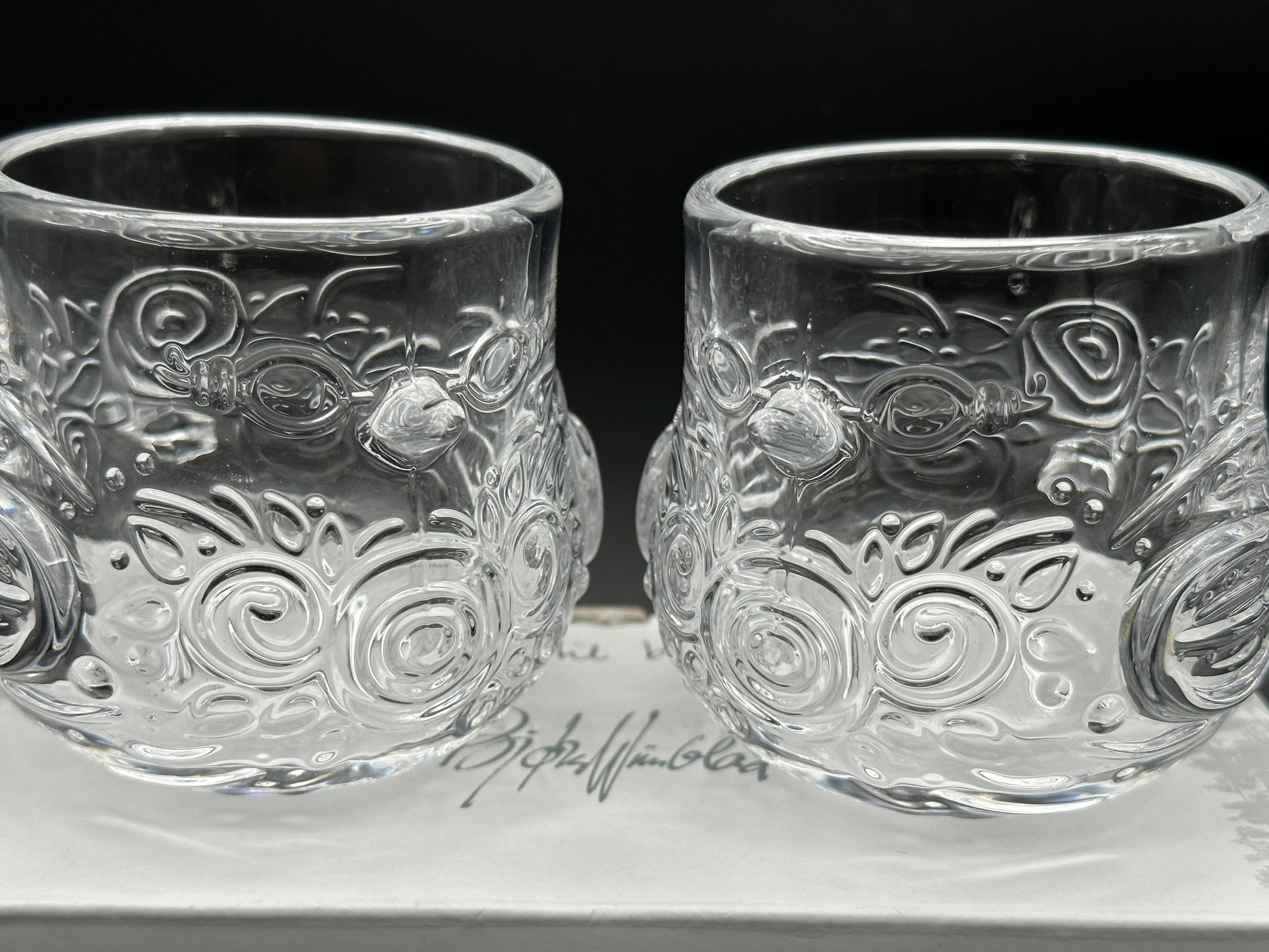 Bjørn Wiinblad - Birds - Tea candle holder - Glass - Rare Scandinapan