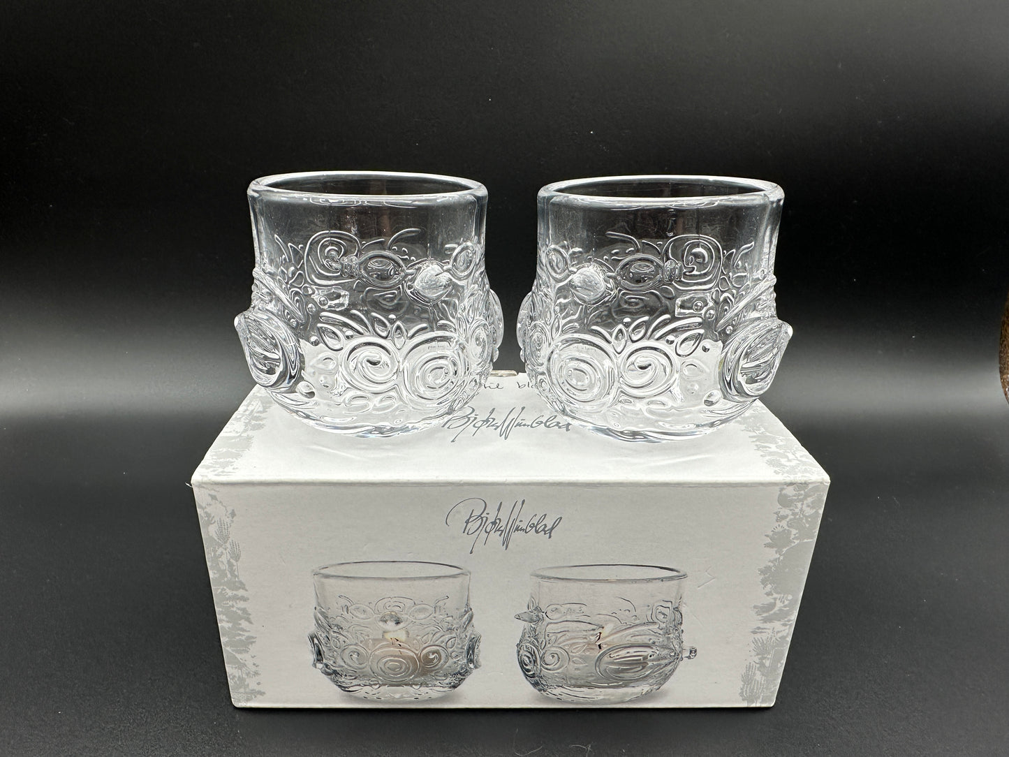 Bjørn Wiinblad - Birds - Tea candle holder - Glass - Rare Scandinapan