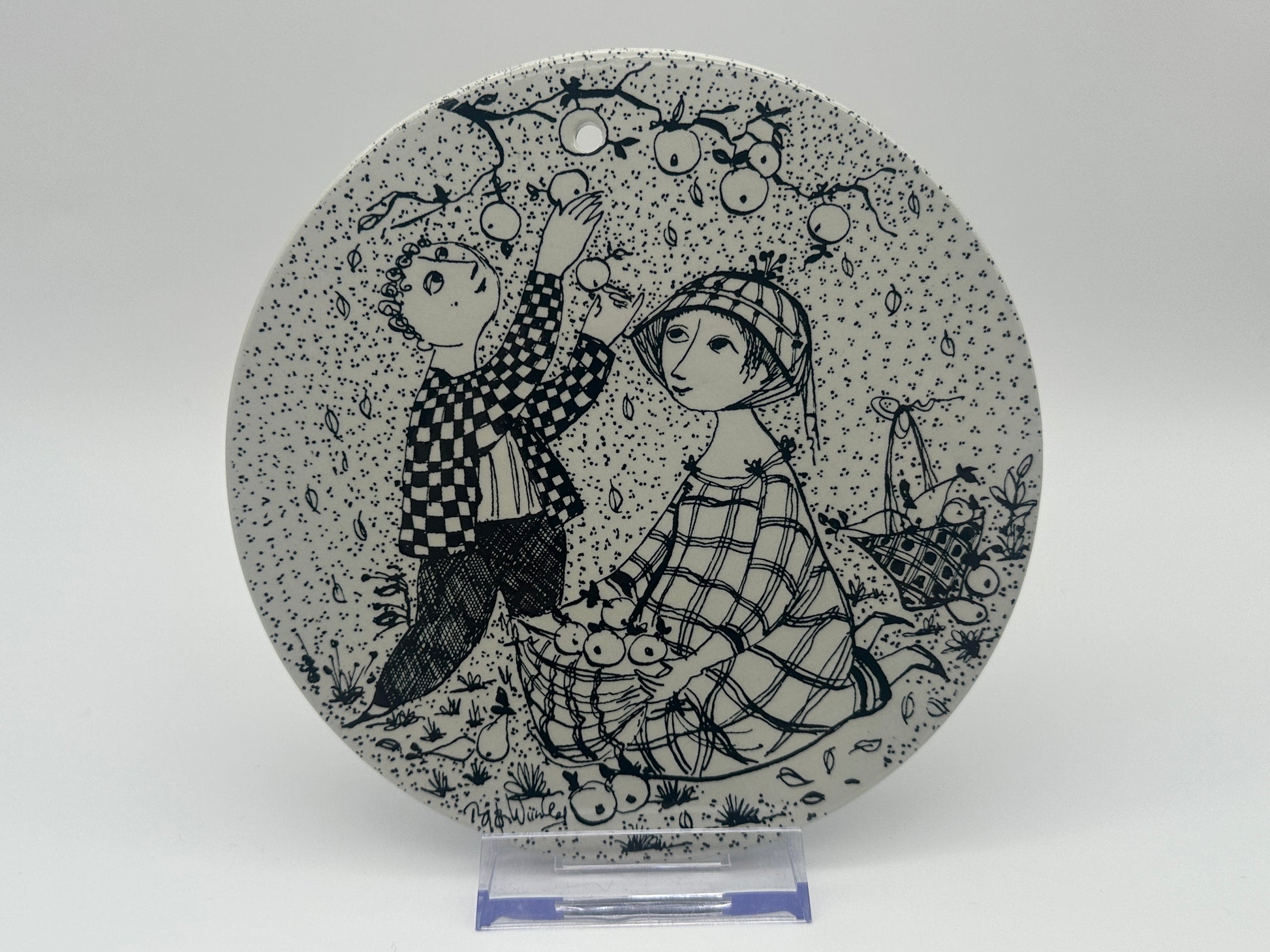 Björn Wiinblad - Month plaque - Ø15cm Scandinapan