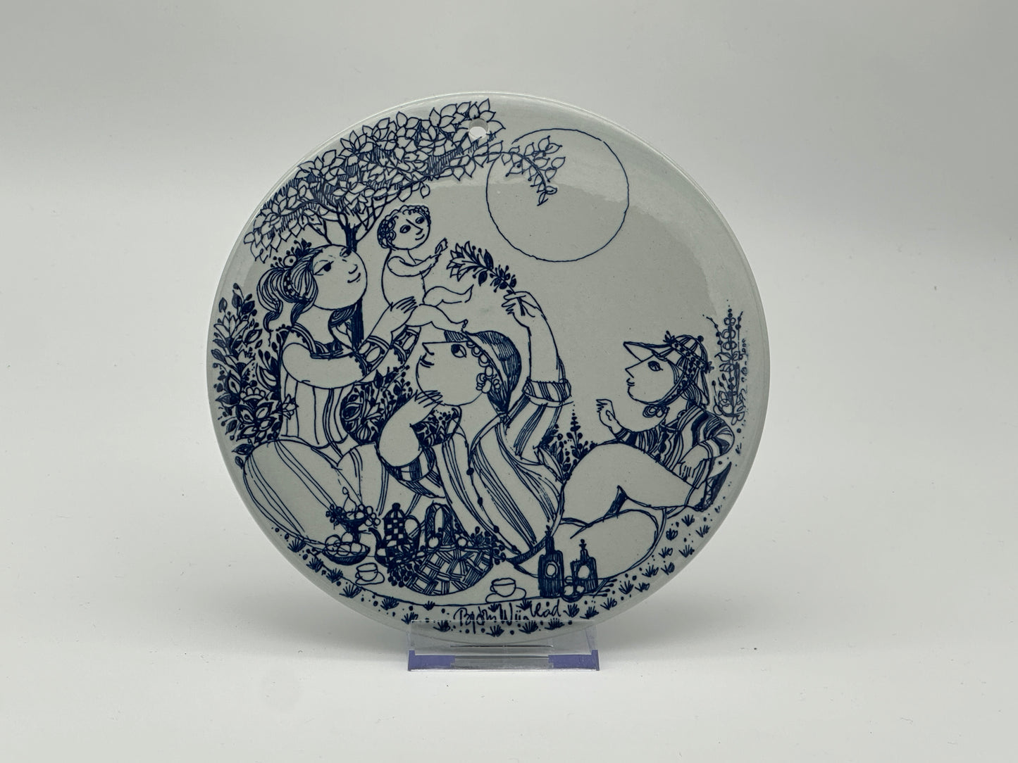 Bjørn Wiinblad - Plaque - Daybreak, Noon, Twilight - Ø18cm Scandinapan