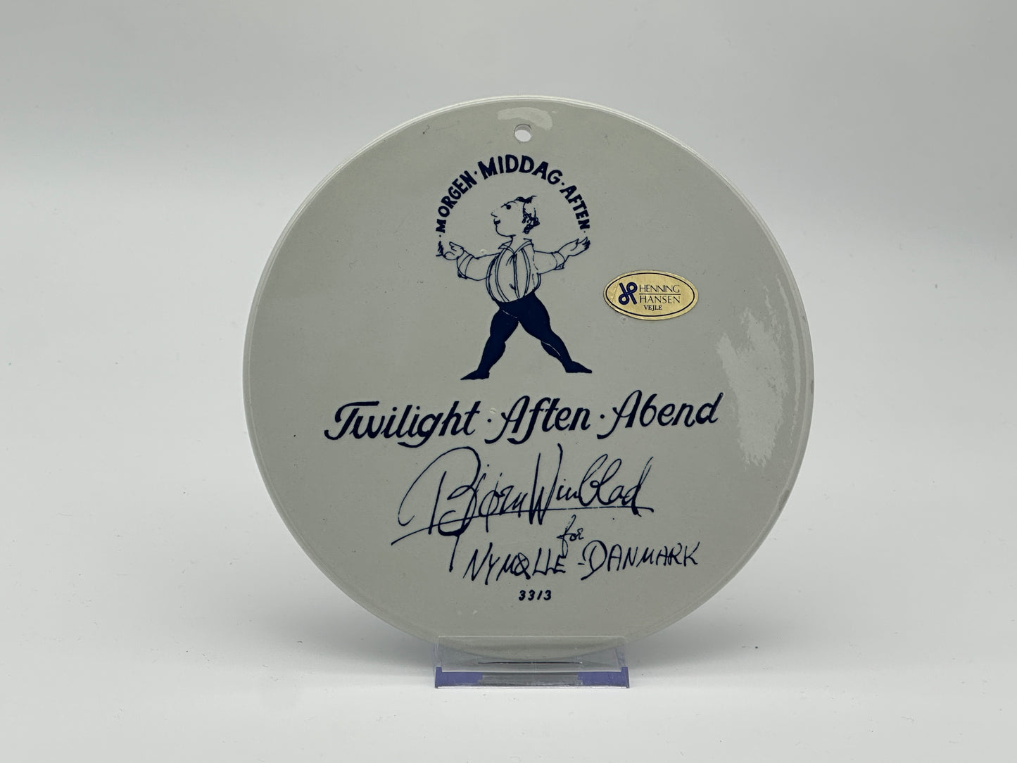 Bjørn Wiinblad - Plaque - Daybreak, Noon, Twilight - Ø18cm Scandinapan
