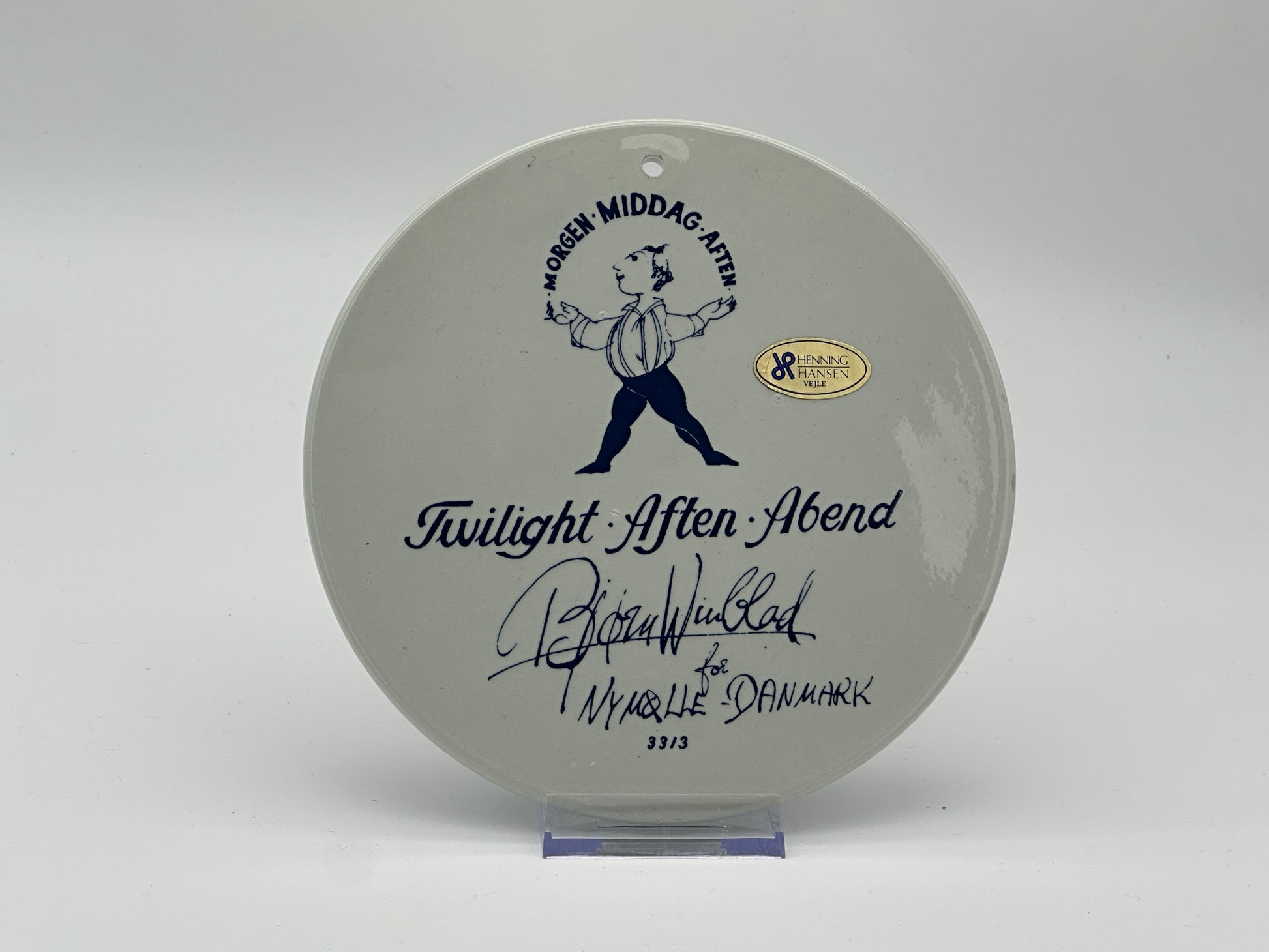 Bjørn Wiinblad - Plaque - Daybreak, Noon, Twilight - Ø18cm Scandinapan