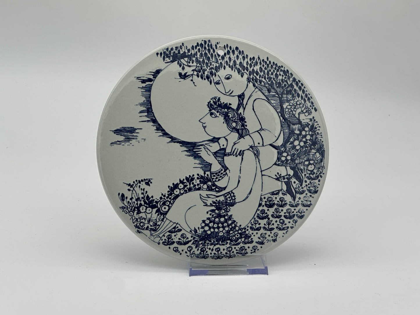 Bjørn Wiinblad - Plaque - Daybreak, Noon, Twilight - Ø18cm Scandinapan