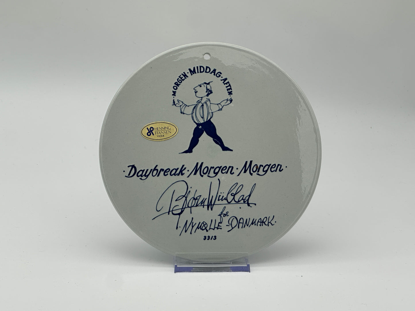 Bjørn Wiinblad - Plaque - Daybreak, Noon, Twilight - Ø18cm Scandinapan