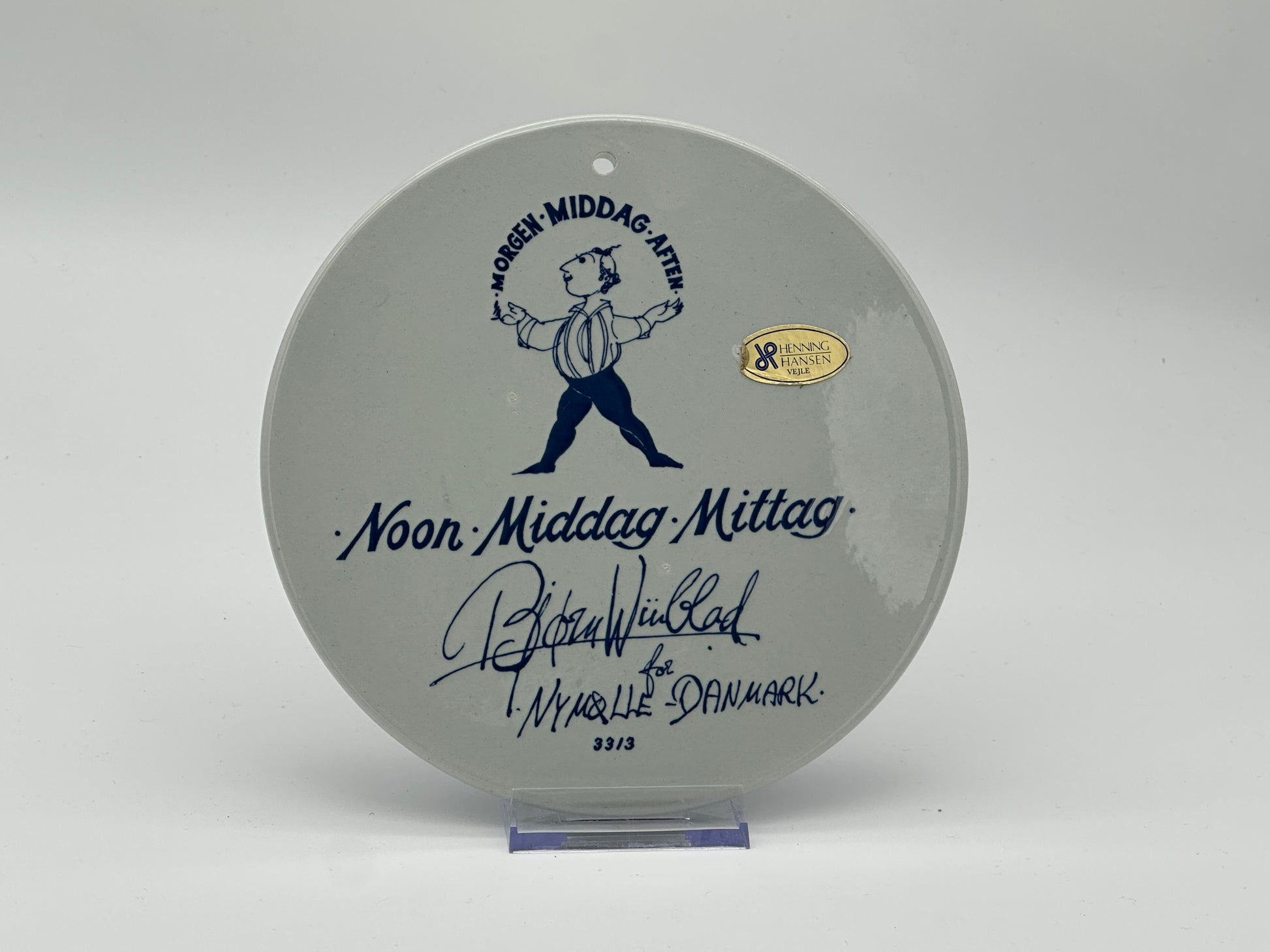 Bjørn Wiinblad - Plaque - Daybreak, Noon, Twilight - Ø18cm Scandinapan
