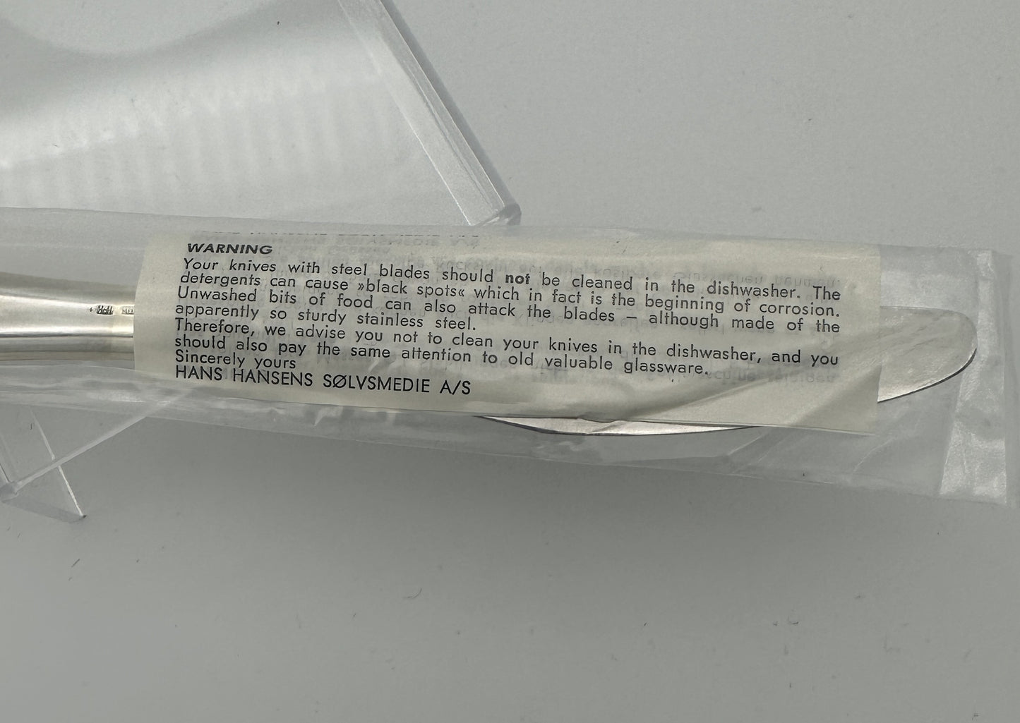 Hans Hansen - Charlotte - Silver Dinner knife - 925S Scandinapan