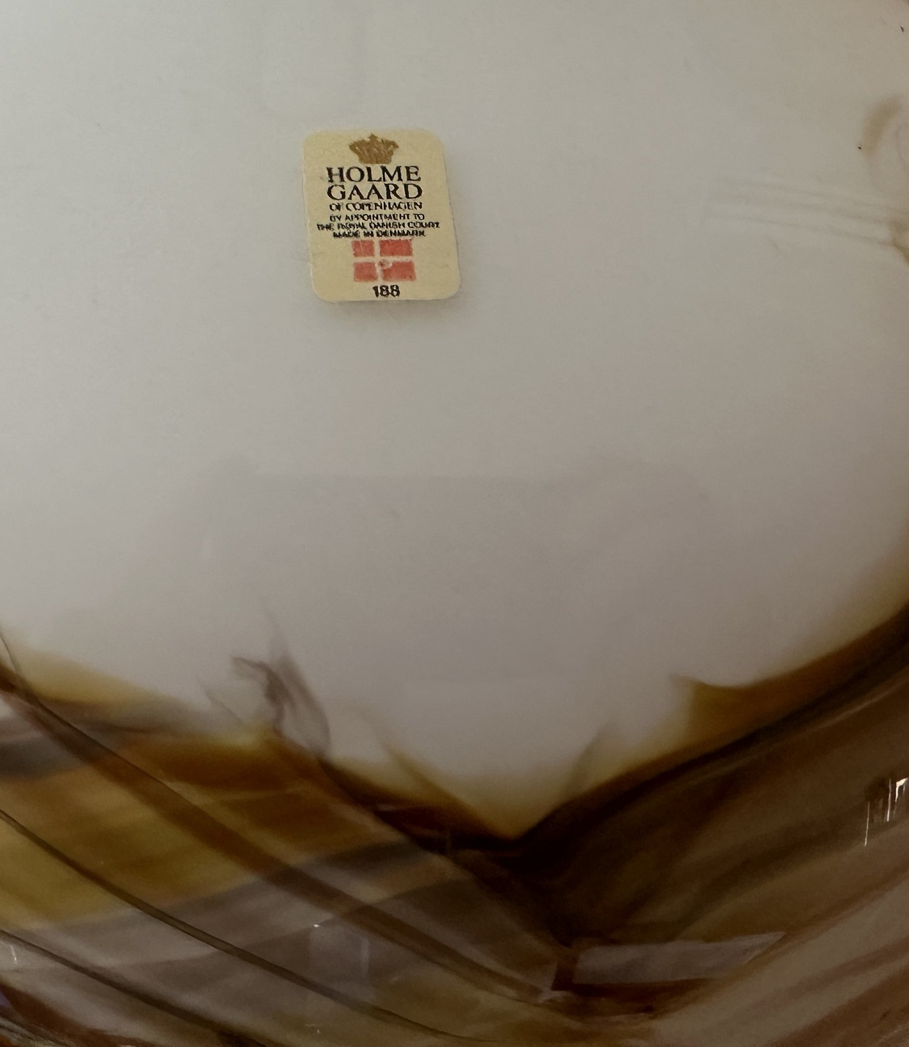 Holmegaard - Table lamp - Opal white/brown - 40cm Scandinapan