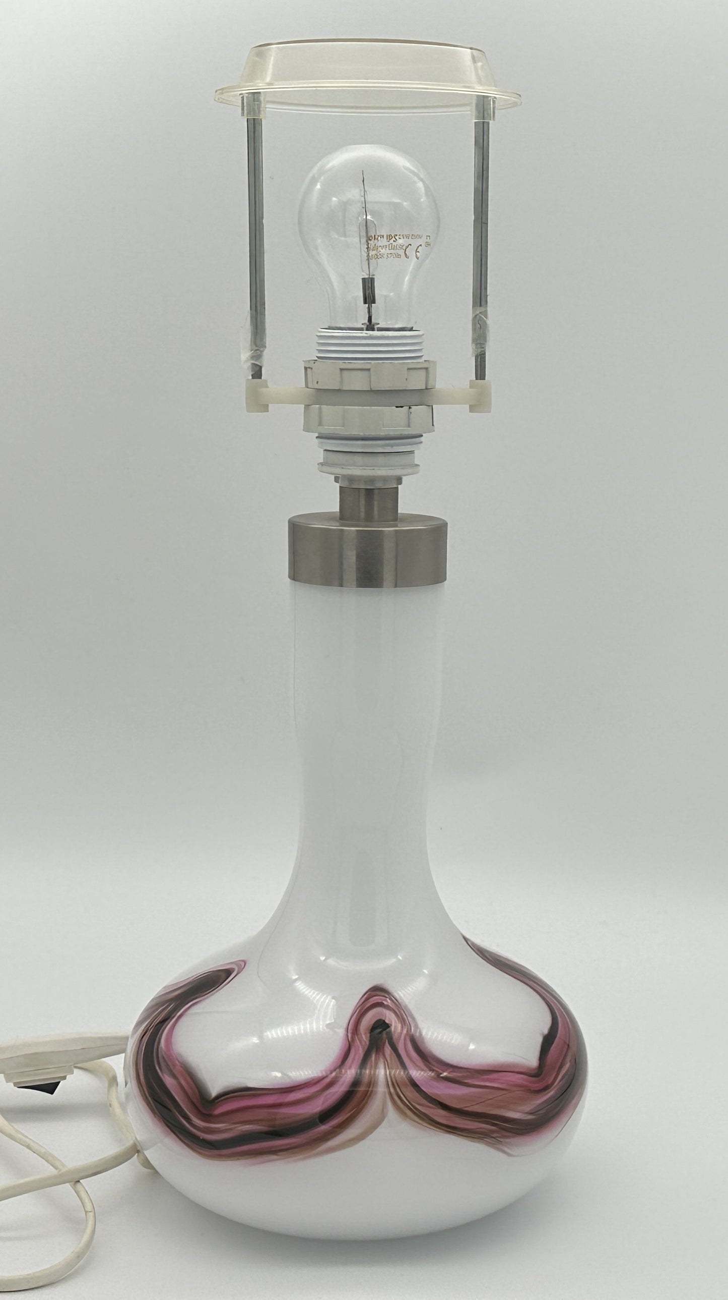 Holmegaard - Table lamp - Opal white/pink - 33cm Scandinapan