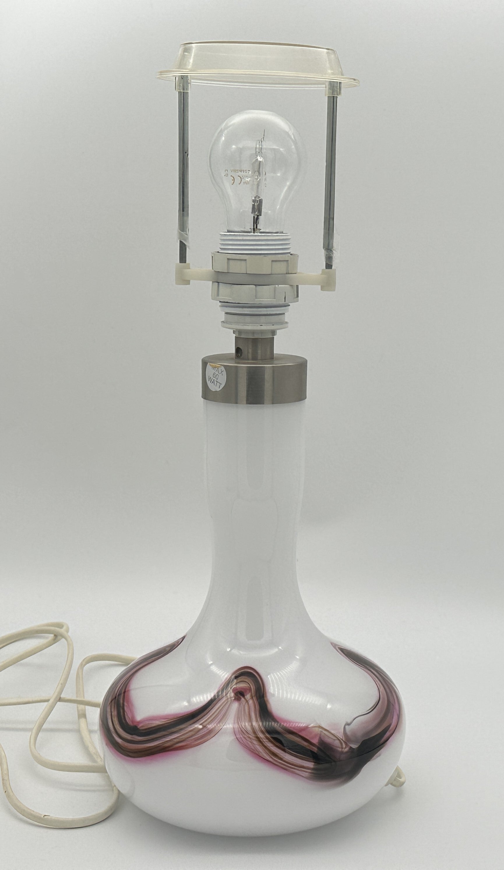 Holmegaard - Table lamp - Opal white/pink - 33cm Scandinapan