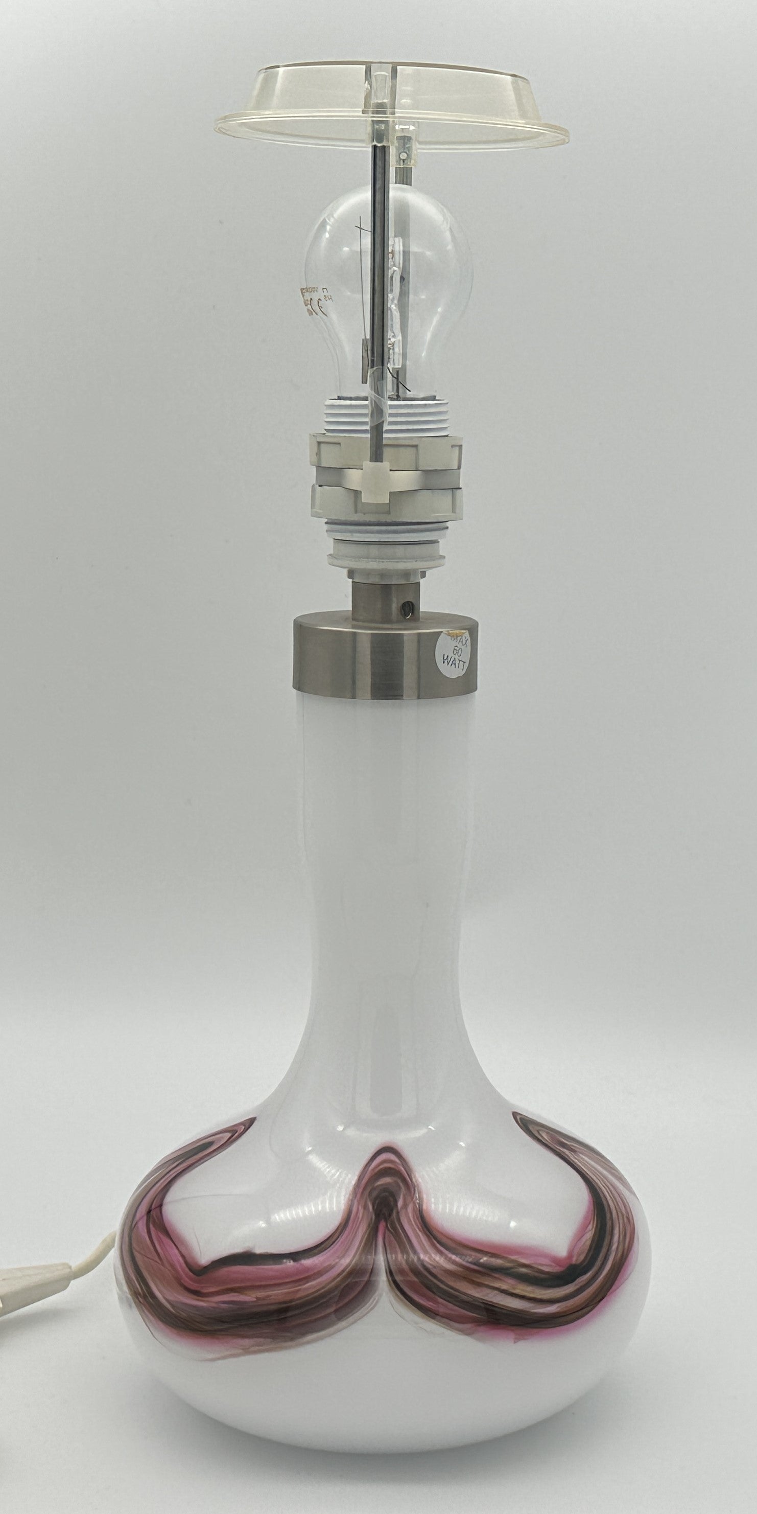 Holmegaard - Table lamp - Opal white/pink - 33cm Scandinapan