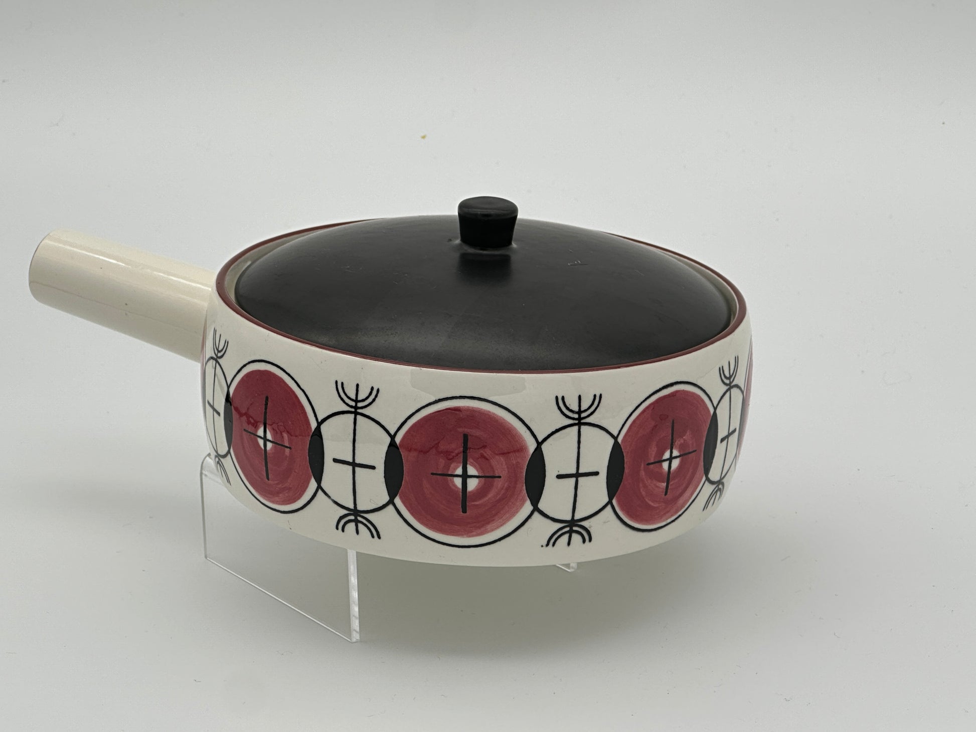 Knabstrup - Dish with handle and lid - Ø16cm Scandinapan