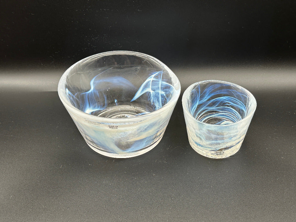 Kosta Boda - Mine - cute Bowl Set - White - Ulrica Hydman-Vallien