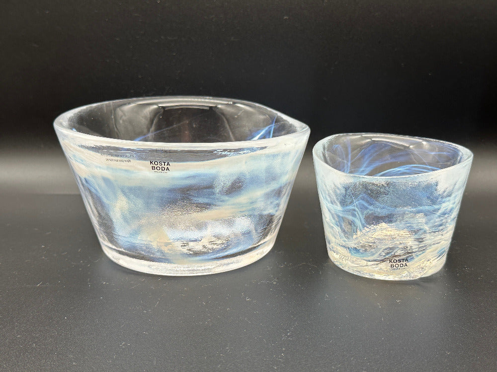 Kosta Boda - Mine - cute Bowl Set - White - Ulrica Hydman-Vallien
