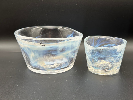 Kosta Boda - Mine - cute Bowl Set - White - Ulrica Hydman-Vallien