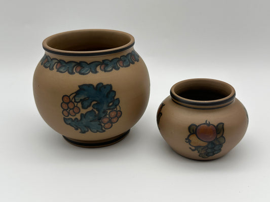 L. Hjorth - Vase set - Round - Fruit motief Scandinapan