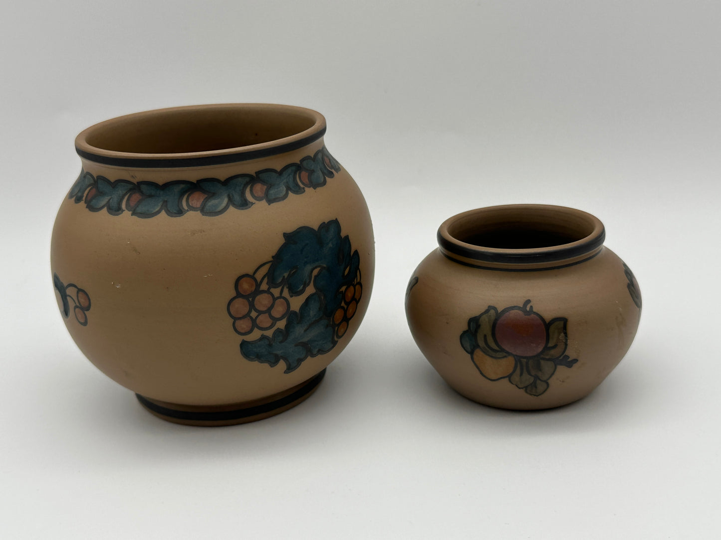 L. Hjorth - Vase set - Round - Fruit motief Scandinapan