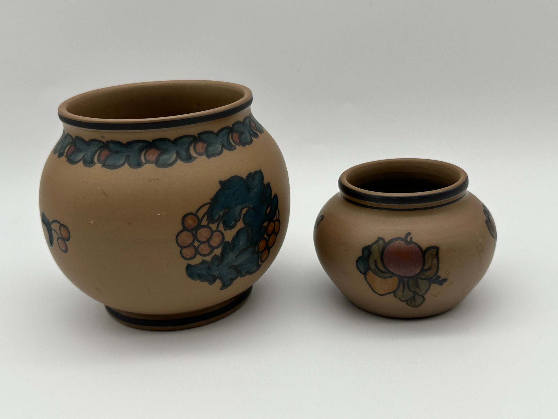 L. Hjorth - Vase set - Round - Fruit motief Scandinapan