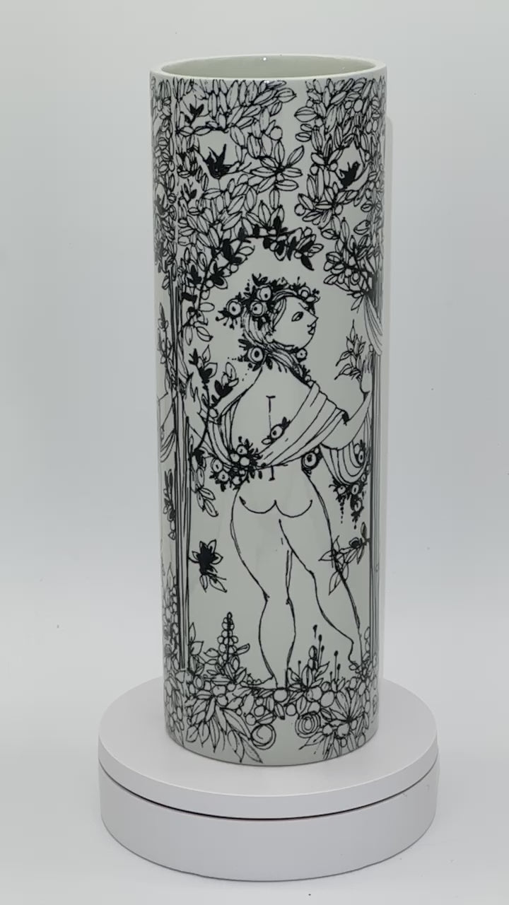 Bjørn Wiinblad - 3 graces - large vase - tall vase - decorative vase - Artistic vase - 3159 - 1317 - Nymølle