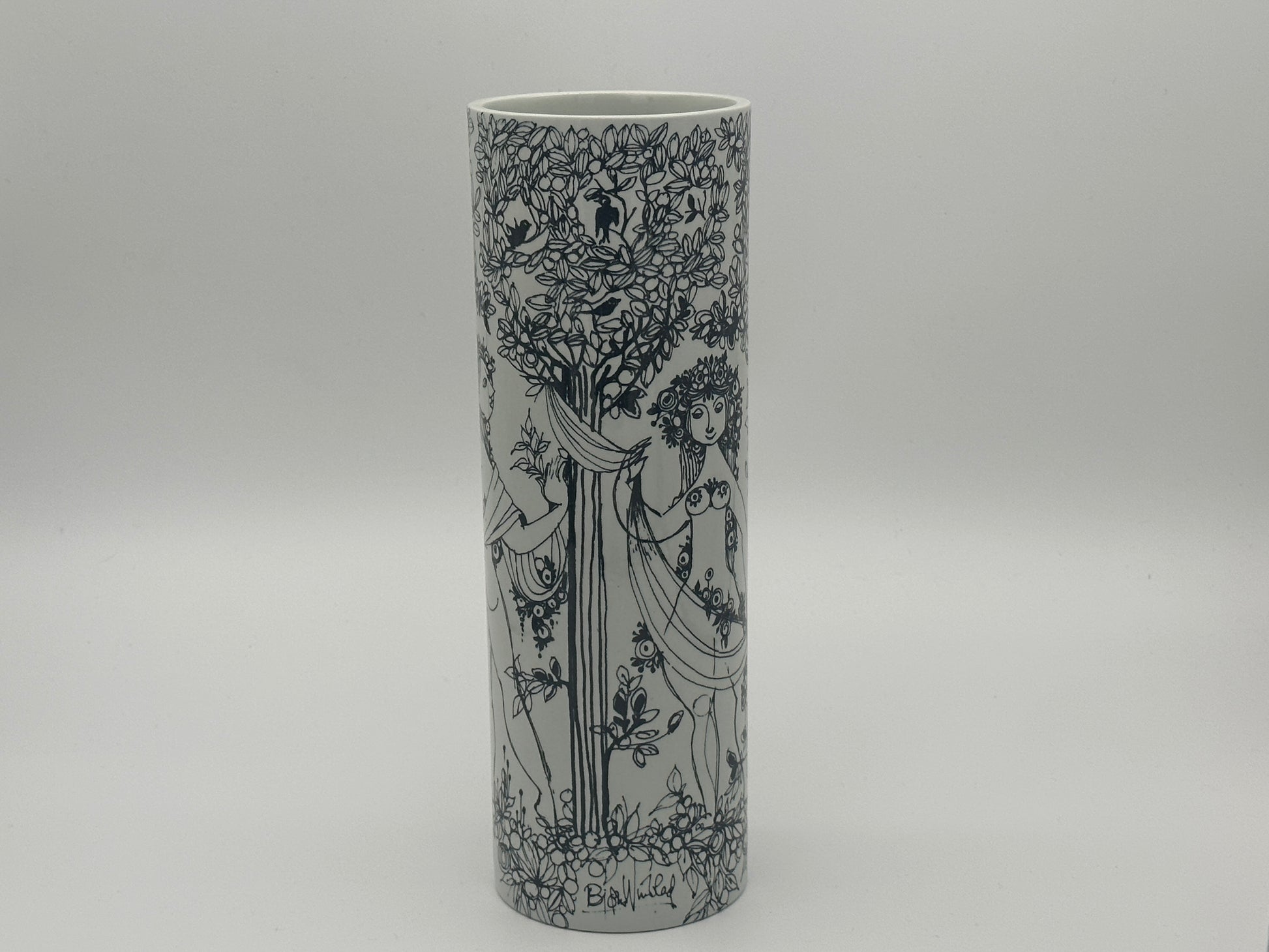 Bjørn Wiinblad - Vase - Three Graces - 3159-1317 - 28cm Scandinapan
