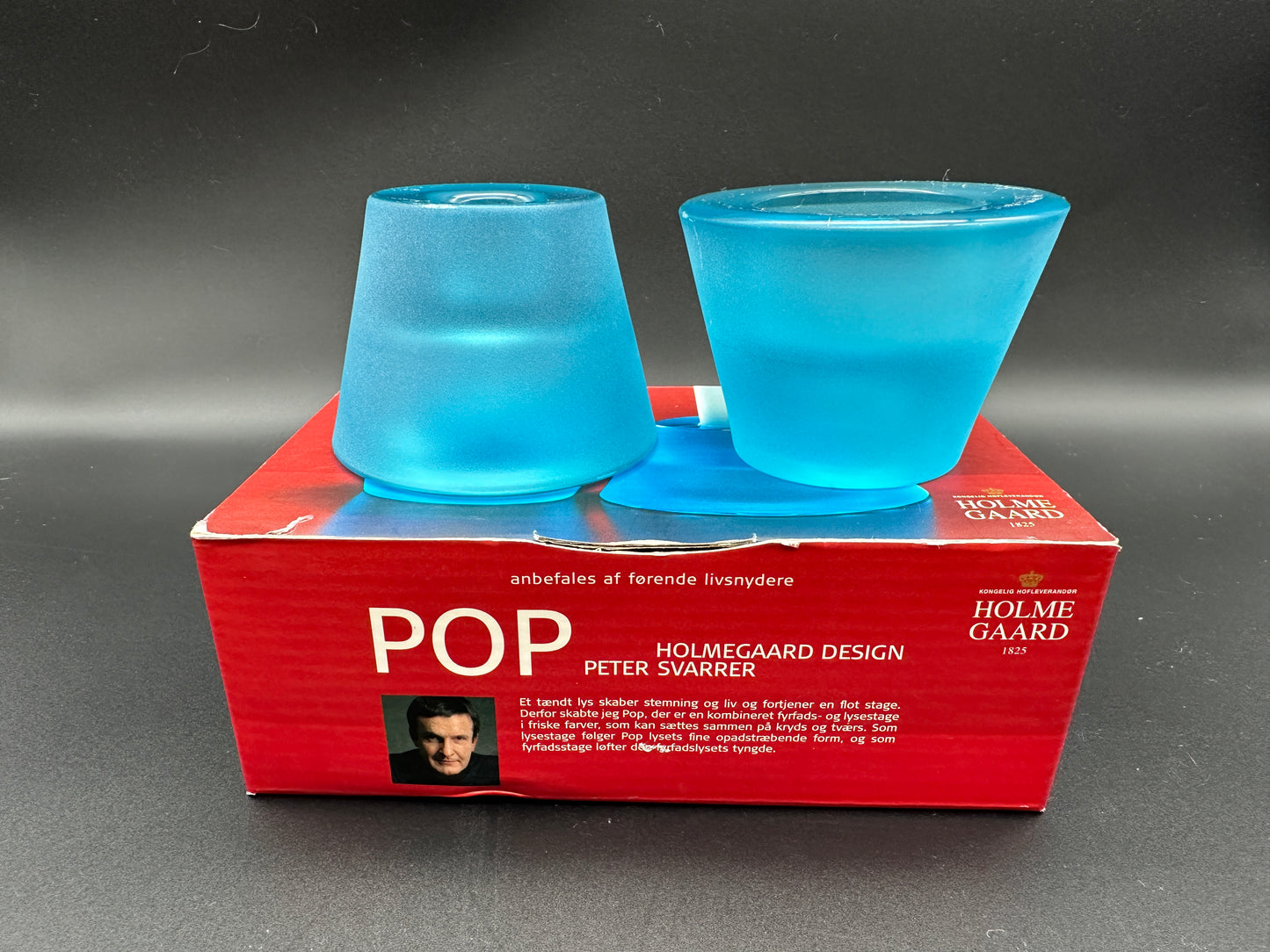 Holmegaard - POP - Candle holder - Turquoise Scandinapan
