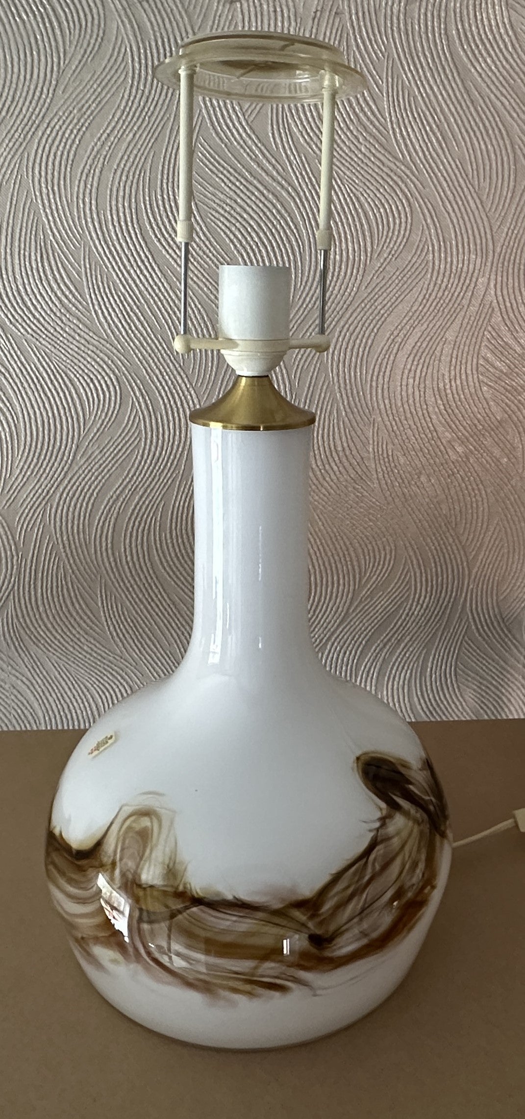 Holmegaard - Table lamp - Opal white/brown - 40cm Scandinapan