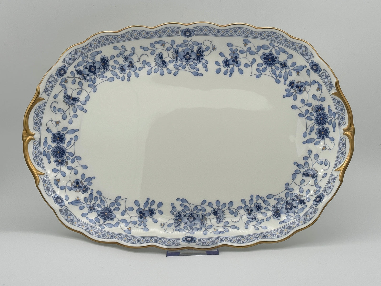 Narumi - Bone China - Serving tray - Blue floral design Scandinapan